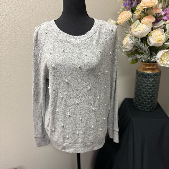 Juicy Couture Sweaters - NWT Juicy Couture Pearl Embellished Grey Sweater | Size Small